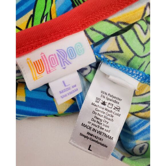 Nwot LuLaroe Top L Randy Kermit Frog Coral Raglan Stretch Women Size Large Shirt - Picture 10 of 10